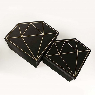 FSC Custom Printed Diamond Flower Box Χρυσό Hot Stamping Diamond Rose Box