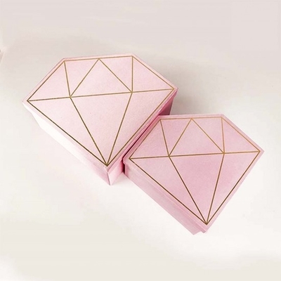 FSC Custom Printed Diamond Flower Box Χρυσό Hot Stamping Diamond Rose Box