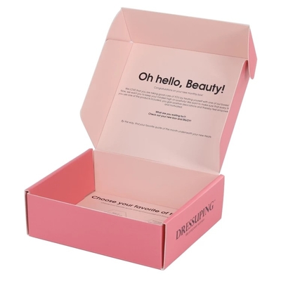 Gloss Matt Varnishing Pink Mailer Shipping Box Cosmetics Packaging Boxes Λογότυπο OEM
