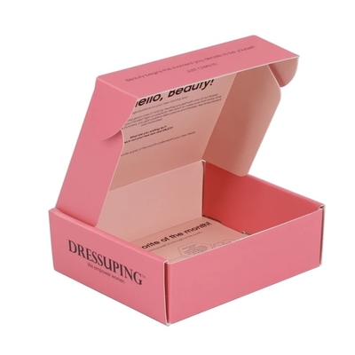 Gloss Matt Varnishing Pink Mailer Shipping Box Cosmetics Packaging Boxes Λογότυπο OEM