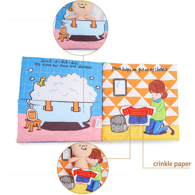 Γυαλιστερό Matt Lamination Μαλακό υφασμάτινο Βιβλίο Kid Children Quiet Book Printing
