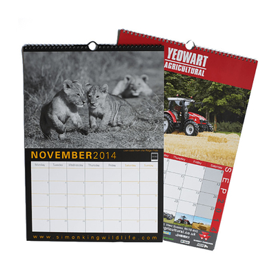 Διάφορα μεγέθη C2S Art Paper Calendar Printing 128gsm 157gsm 190gsm 210gsm