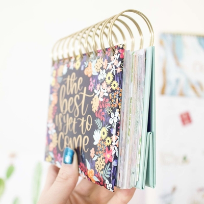 Monthly Desk Advent Calendars Εκτύπωση κυματοειδούς floral ημερολογίου τοίχου