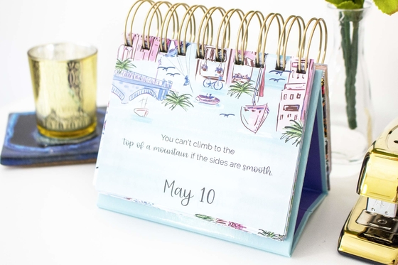 Monthly Desk Advent Calendars Εκτύπωση κυματοειδούς floral ημερολογίου τοίχου