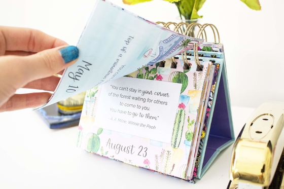 Monthly Desk Advent Calendars Εκτύπωση κυματοειδούς floral ημερολογίου τοίχου