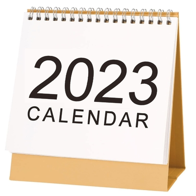 2023 Εκτύπωση Μηνιαίο Ημερολόγιο 1400gsm 1800gsm Cardboard Desk Calendar