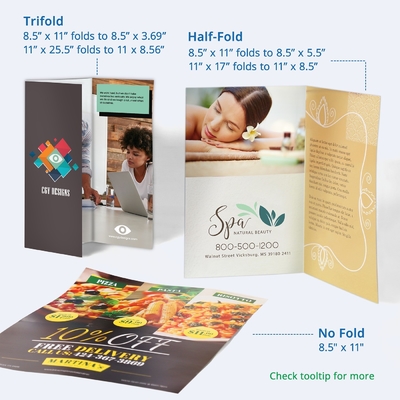 Μπροσούρα Free Design Folding Double Sided Flyer Printing Εκτύπωση Flyer Real Estate