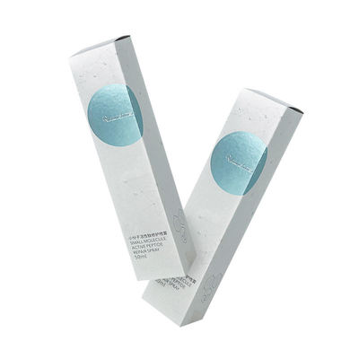 Λευκά πτυσσόμενα κουτιά από χαρτόνι OEM Spot UV Cosmetic Paper Box