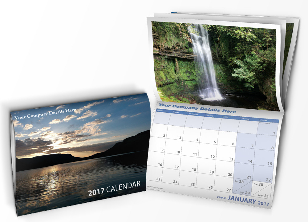 CMYK Color Craft Paper Wall Calendar A3 A4 A5 A6 Οριζόντιο επιτραπέζιο ημερολόγιο